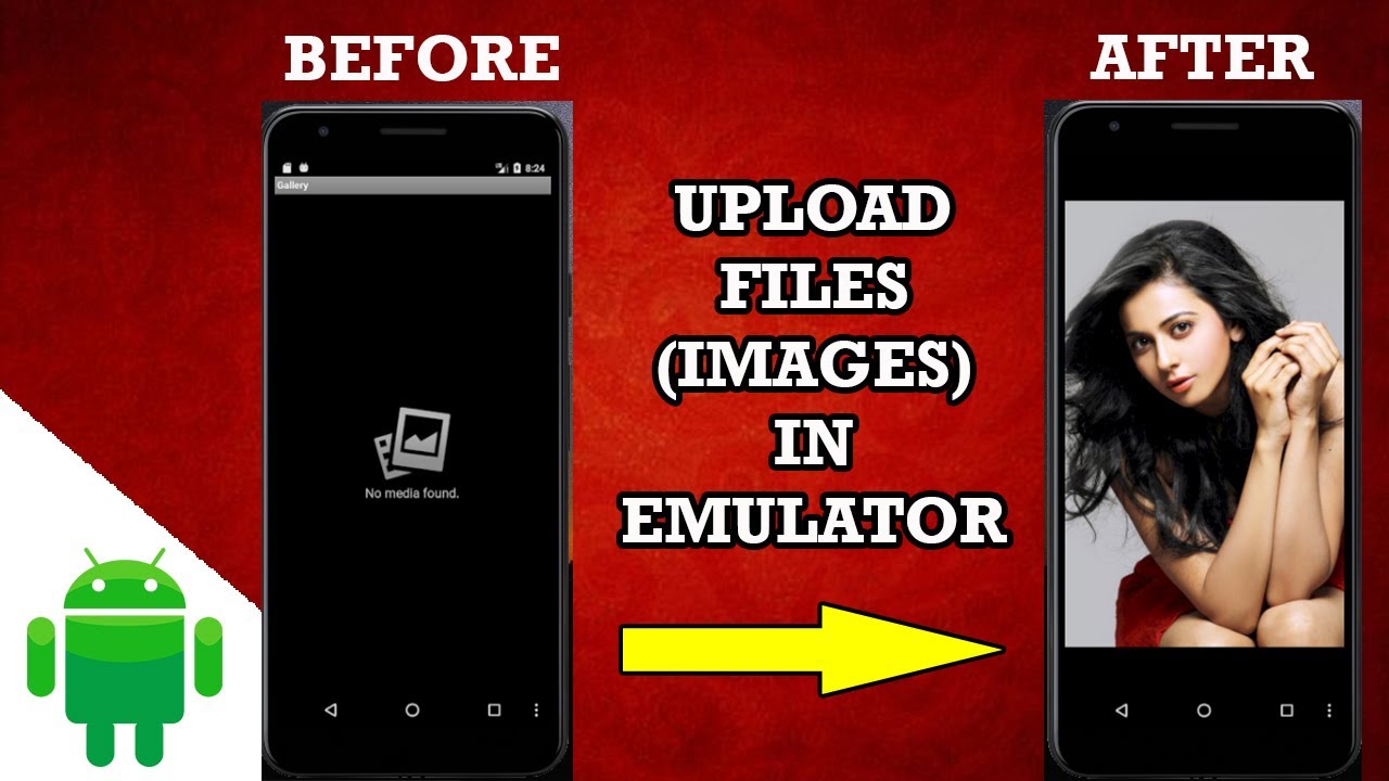 How to upload files,Images in android emulator file explorer or gallery in android  studio - YouTube