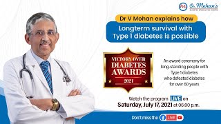 Dr V Mohan explains how long-term survival with Type 1 diabetes is possible