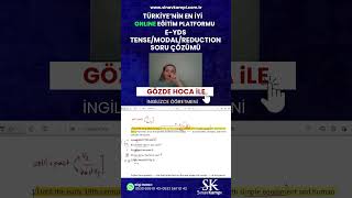 Gözde Hoca İle E-Yds Tensemodalreduction Soru Çözümü
