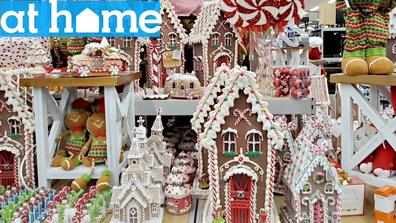 Gingerbread Decor AT HOME STORE * SHOP WITH ME 2019 - YouTube