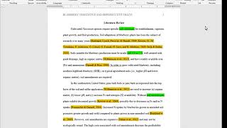 Agriscience Fair: Literature Review