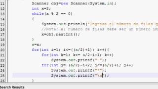 Rombo de asteriscos en java
