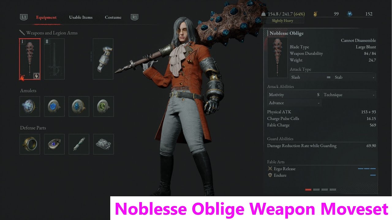 Lies of P Noblesse Oblige Weapon Moveset. YouTube