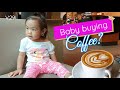 See how a baby buy coffee