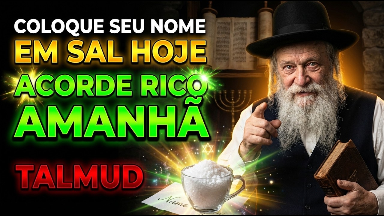 Faça ISTO Com Seu Nome E SAL Hoje À Noite — Ritual Milenar Judaico | Prosperidade | Talmud Revela