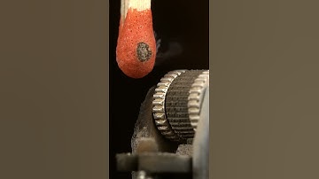 How lighter works to burn a match in slow motion #closeup #satisfying #macro
