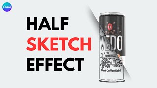 Create Stunning Sketch to Real Effect in Canva  Creative Split Product Design