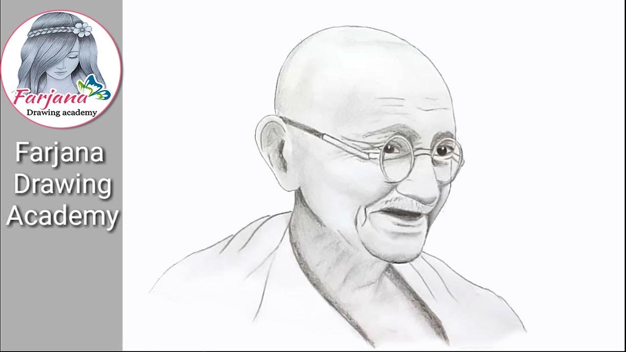 Viciniti : Realistic pencil portrait of mahatma gandhi ji