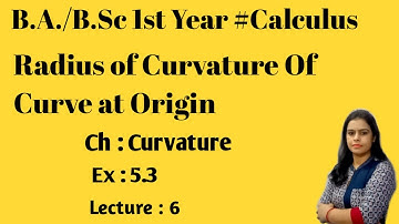 Radius of Curvature at Origin by Newton