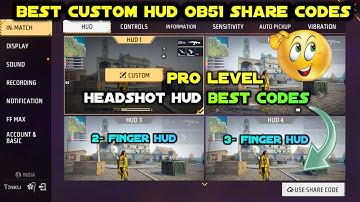 Free Fire Custom Hud Control Code Setting After OB51 Update Full Details | Free Fire Setting 2025