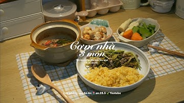 Cơm nhà 3 món 🥬🍚 Hương vị bắc tui yêu thích