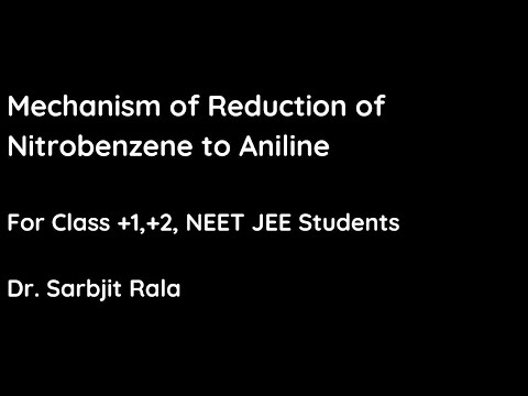 Mechanism of Reduction of Nitrobenzene to Aniline, For Class +1,+2, NEET JEE BSc Students