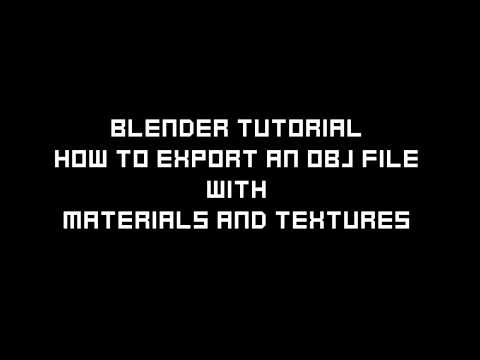 How To Export An OBJ File With Textures - (Blender 2.79 Tutorial)