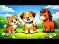 Birlikte Hayvanları Öğreniyoruz 🐱🐶🐴 | Eğitici Çocuk Videosu