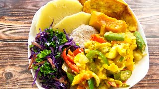 Real Jamaican Hard Boil Food with Cook Up Ackee And Okra || Meatless Jamaican Food || Ackee Recipe