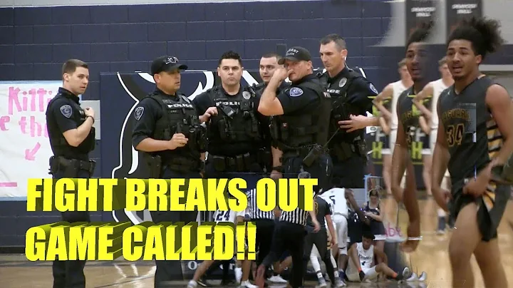 FISTS THROWN!? GAME CALLED Higley vs Saguaro Game ...