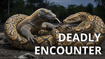 Komodo Dragon Fights Giant Python in Brutal Constriction Battle | Epic Wildlife Combat