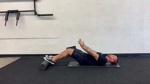 Double-Leg Foam Roller Hamstring Bridge