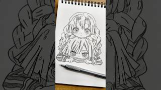 Mitsuri x obanai chibi drawing (speed ver.) #イラスト #art #anime #drawing #creativeart