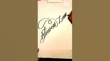 name writing/ 💥💥Steven zang💥💥 #shorts #calligraphy #art #cursive #letters #trending #write #ytshorts