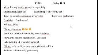 CS205 Final Term Current Paper 27 July 2026 | VU Spring 2026 CS205 Final Term Current Paper 27 July 2026 | VU Spring 2026