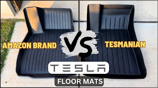 TESLA Floor Mats Compared  TESMANIAN vs OCTOMO (All Weather floor mats for TESLA MODEL S)
