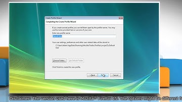 Mozilla® Firefox: How to create and remove user profiles in Windows® Vista