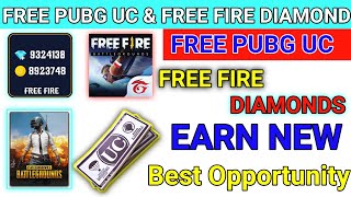 Earn PUBG UC||Free Fire Diamonds||How to Pubg Earn||Free FREE fire diamond||Earn Paytm Cash daily