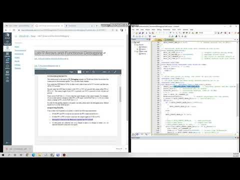 Simulation of Lab9- Arrays and Functional Debugging