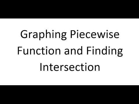 Graphing Piecewise Function and Intersection