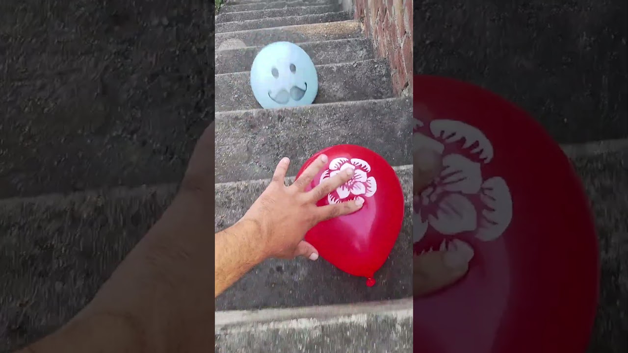 POV: Pink Mustache Balloon VS Red Flower Balloon Drop Test & Pop💦🎈 | ASMR Satisfaction 