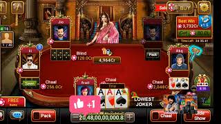 ULTIMATE 3 PATTI 🔥😱 BIG BLIND BIG WIN #teenpatti #तीनपत्ती #utp #gaming screenshot 3