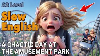 I Got Stuck on a Roller Coaster –My Scary Day |Easy English Listening Story for Beginners (A2 Level)
