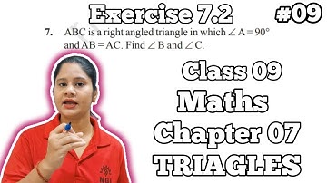 🎯 Class 9 Maths Chapter 7 Triangles Exercise 7.2 Q7,8 | Triangle ABC |NCERT Solutions**