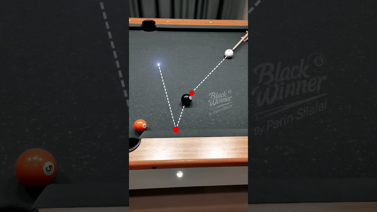 Image of video the Finding the bank shot point with the rectangle system🤫😎 4