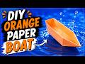 DIY Orange Paper Small Boat #kağıttanneleryapılır #origami