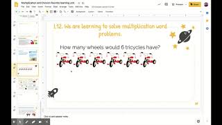 Multiplication and Division Reomte learning unit. - Google Slides