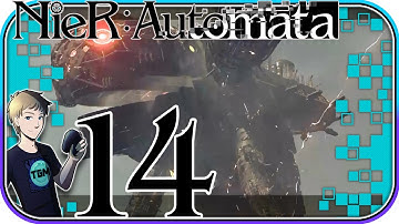NieR: Automata English Walkthrough - Part 14: The Fate Of The World (7th Boss - Goliath EMP)
