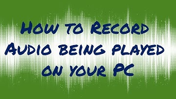 How to record HQ computer audio without Mic