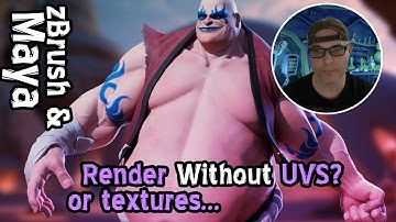 How to Render zBrush Sculpts in Maya without UVs or Textures