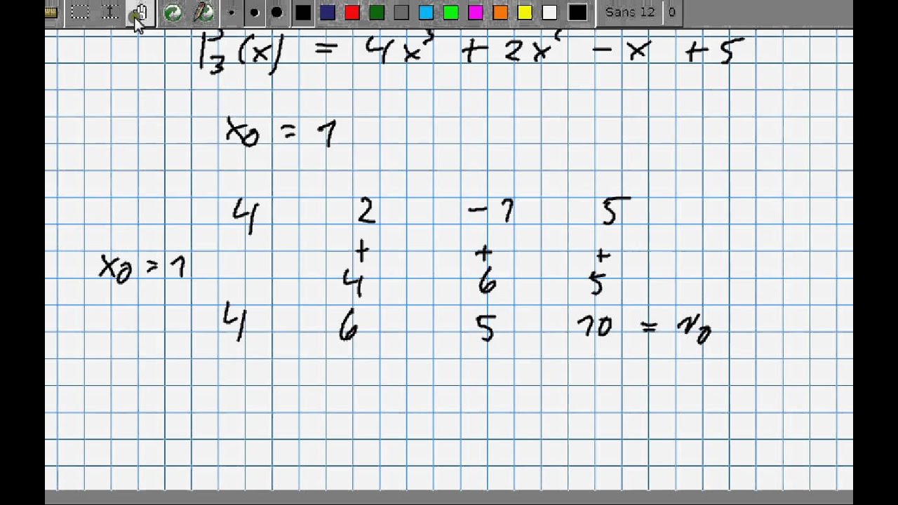 1. und 2. Ableitung eines Polynoms mit Hornerschema ...
