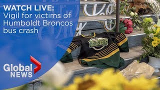 Vigil in honour of Humboldt Broncos bus crash victims