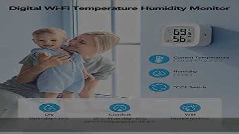 Govee WiFi Thermometer Hygrometer H5103, Indoor Bluetooth Temperature Humidity Sensor with Electron