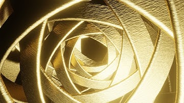 Moving gold circle abstract background Animation 3D Blender 2.8 with music - AJS Production