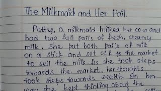 Story : The Milkmaid and Her Pail in English