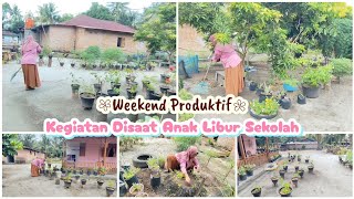 PRODUCTIVE WEEKEND || WHAT I DO WHEN THE KIDS ARE ON SCHOOL BREAK || CLEANING UP THE YARD