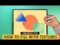 How to Fill Shapes Quickly With Texture And Color - Procreate Tips