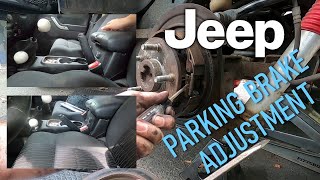 Parking brake adjustment on a 2012 Jeep Wrangler