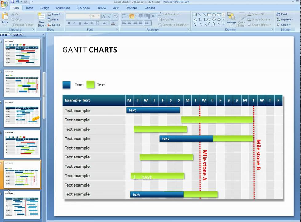 How To Draw A Gantt Chart In Powerpoint