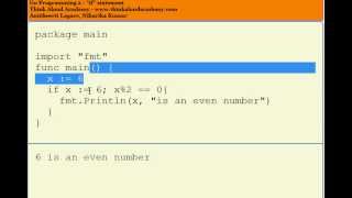 Go Programming 2 : "if" statement : Think Aloud Academy